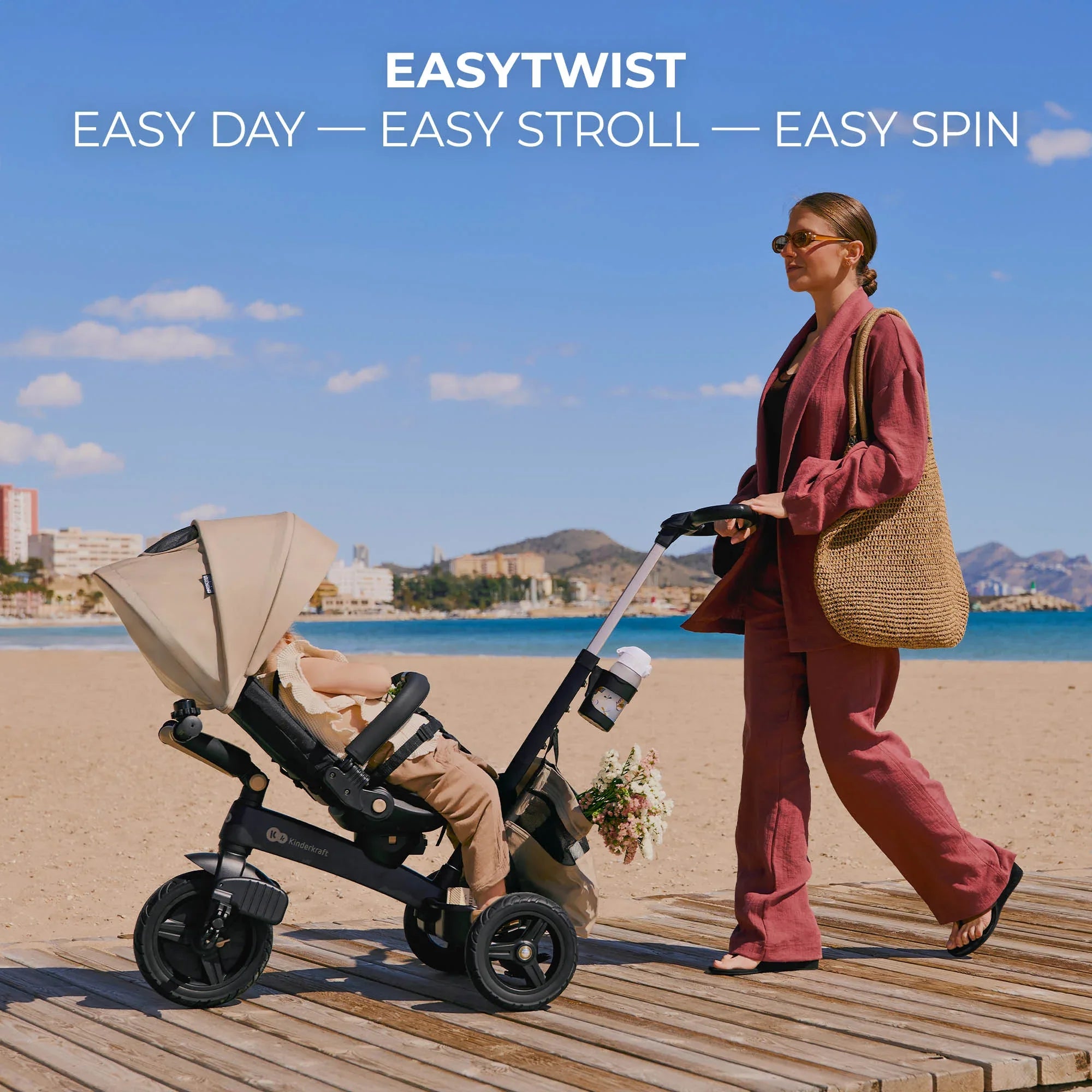 KinderKraft EASYTWIST бежова триколка KREASY00BEG0000 by KinderKraft