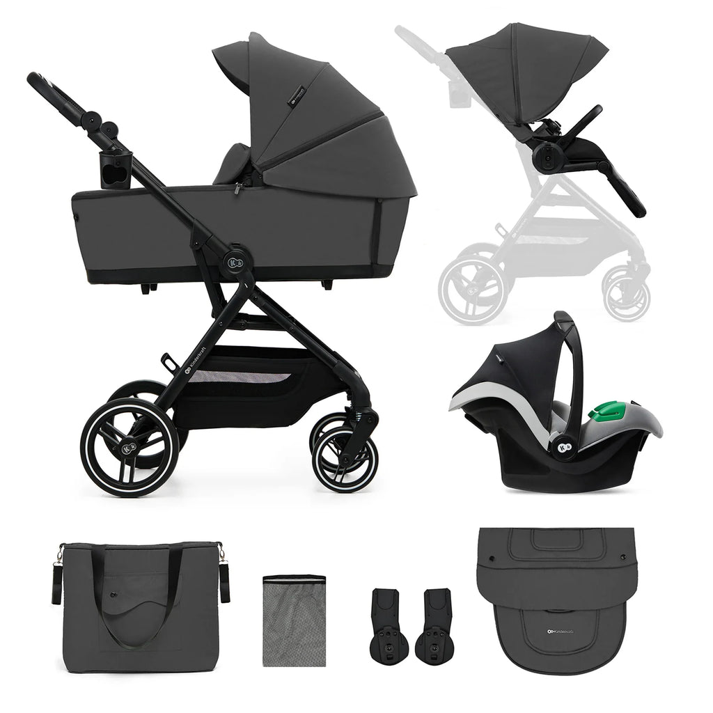 Kinderkraft YOXI бебешка количка 3в1 MOONLIGHT GREY by KinderKraft