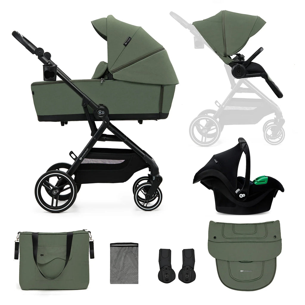 Kinderkraft YOXI бебешка количка 3в1 MYSTIC GREEN by KinderKraft