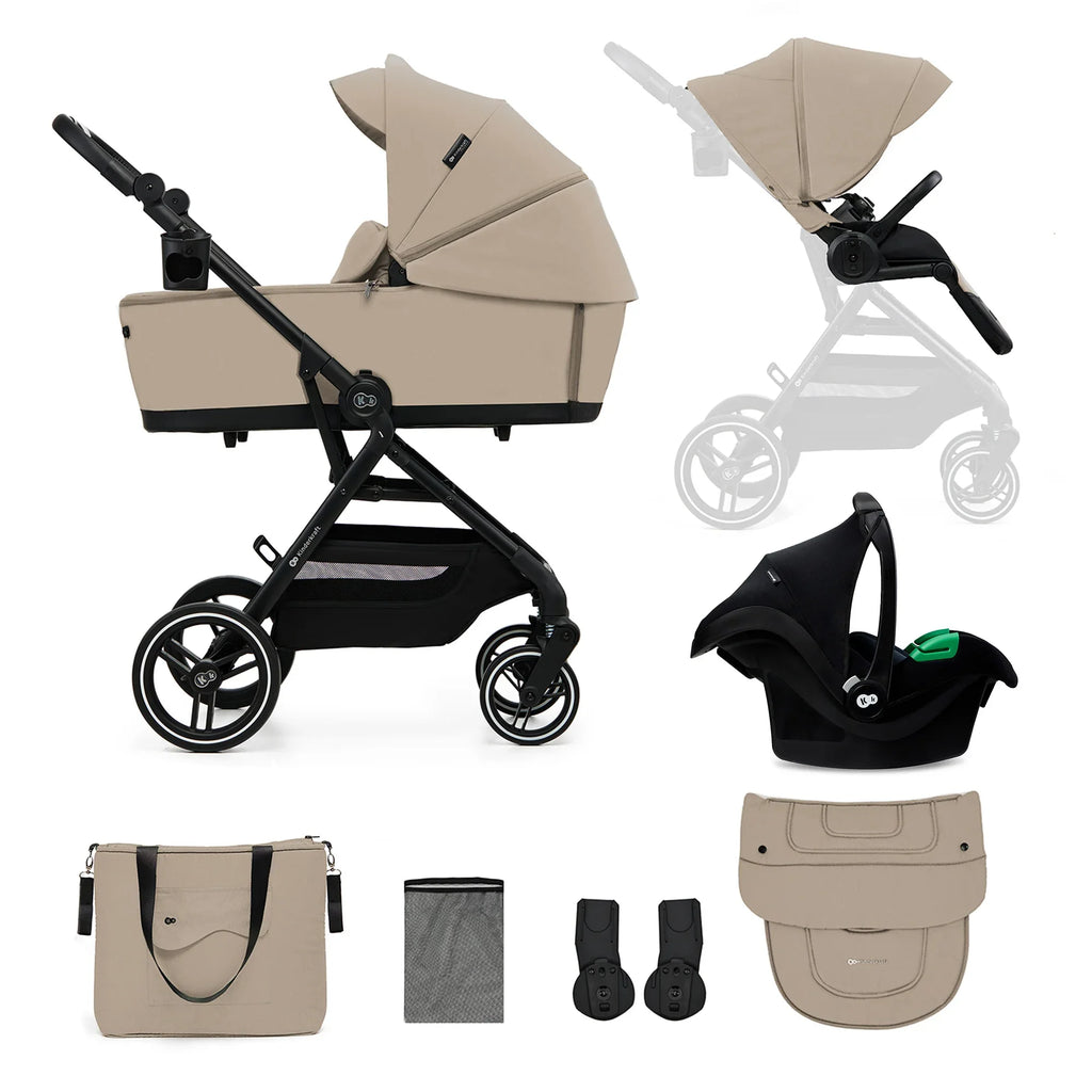 Kinderkraft YOXI бебешка количка 3в1 SAND BEIGE by KinderKraft