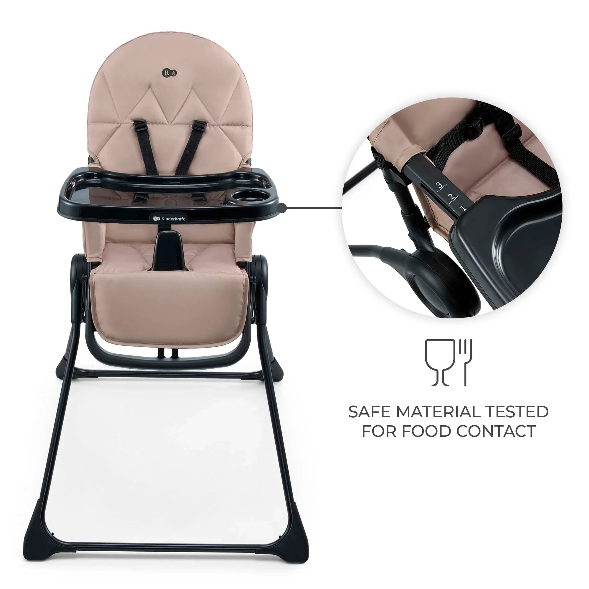 Kinderkraft BINCI столче за хранене BEIGE by KinderKraft