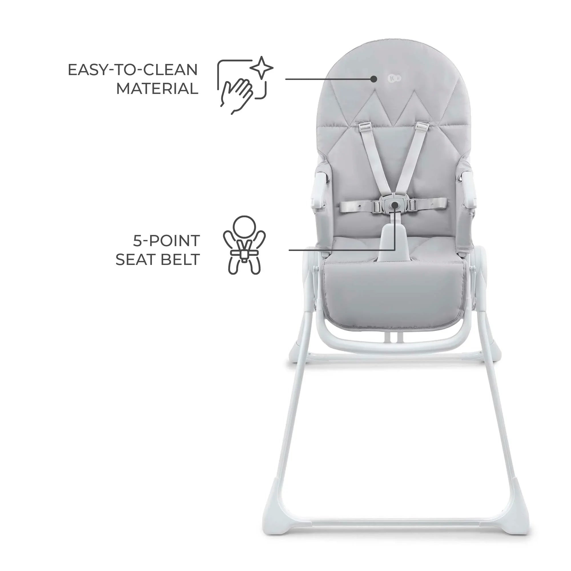 Kinderkraft BINCI столче за хранене LIGHT GREY by KinderKraft