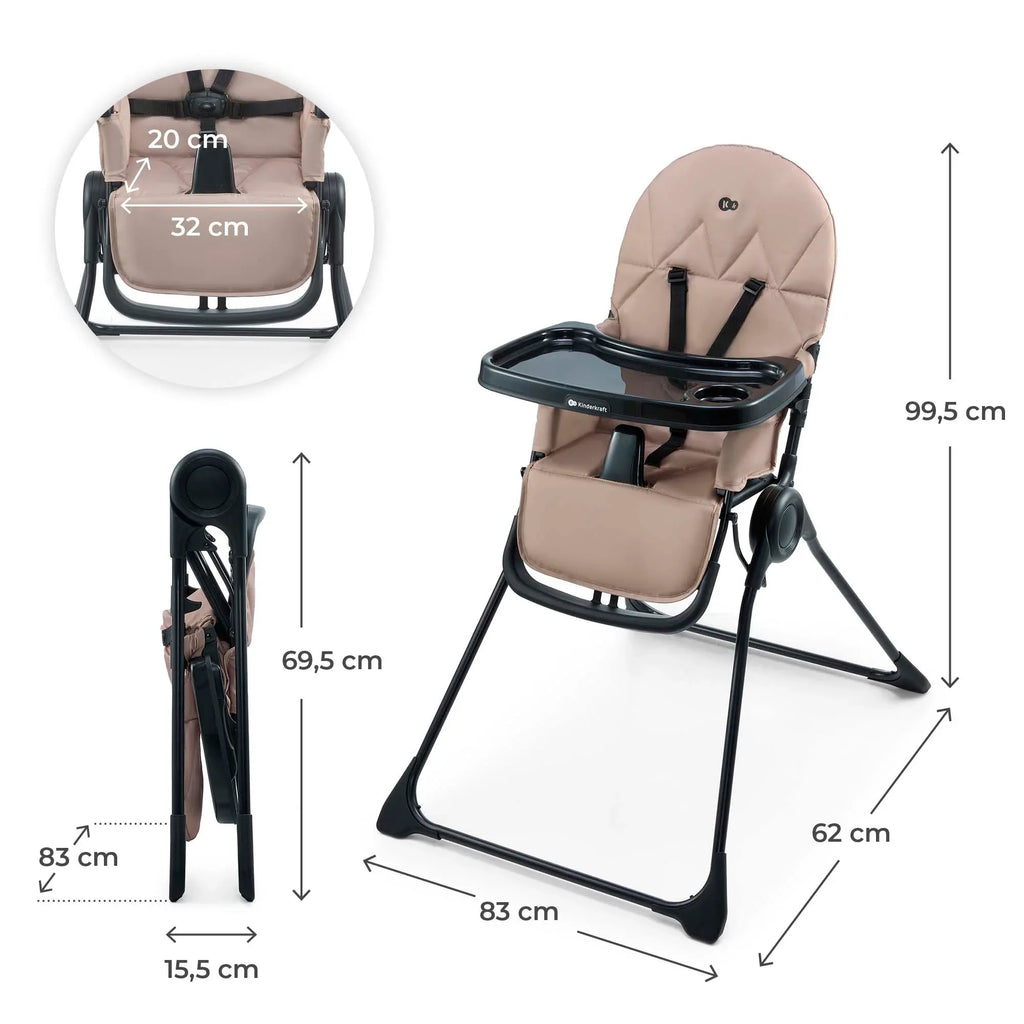 Kinderkraft BINCI столче за хранене BEIGE by KinderKraft