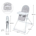 Kinderkraft BINCI столче за хранене LIGHT GREY by KinderKraft
