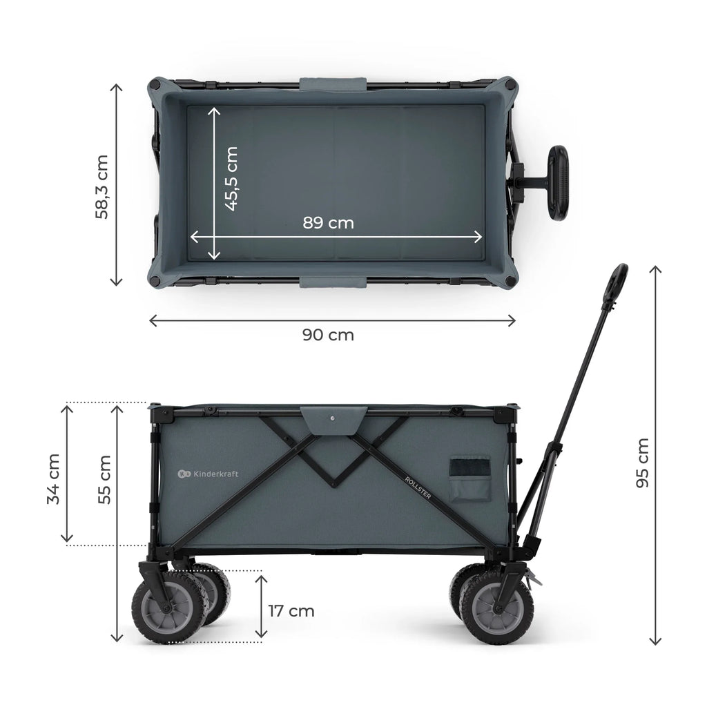 Kinderkraft Rollster сгъваема количка за деца ANTHRACITE by KinderKraft