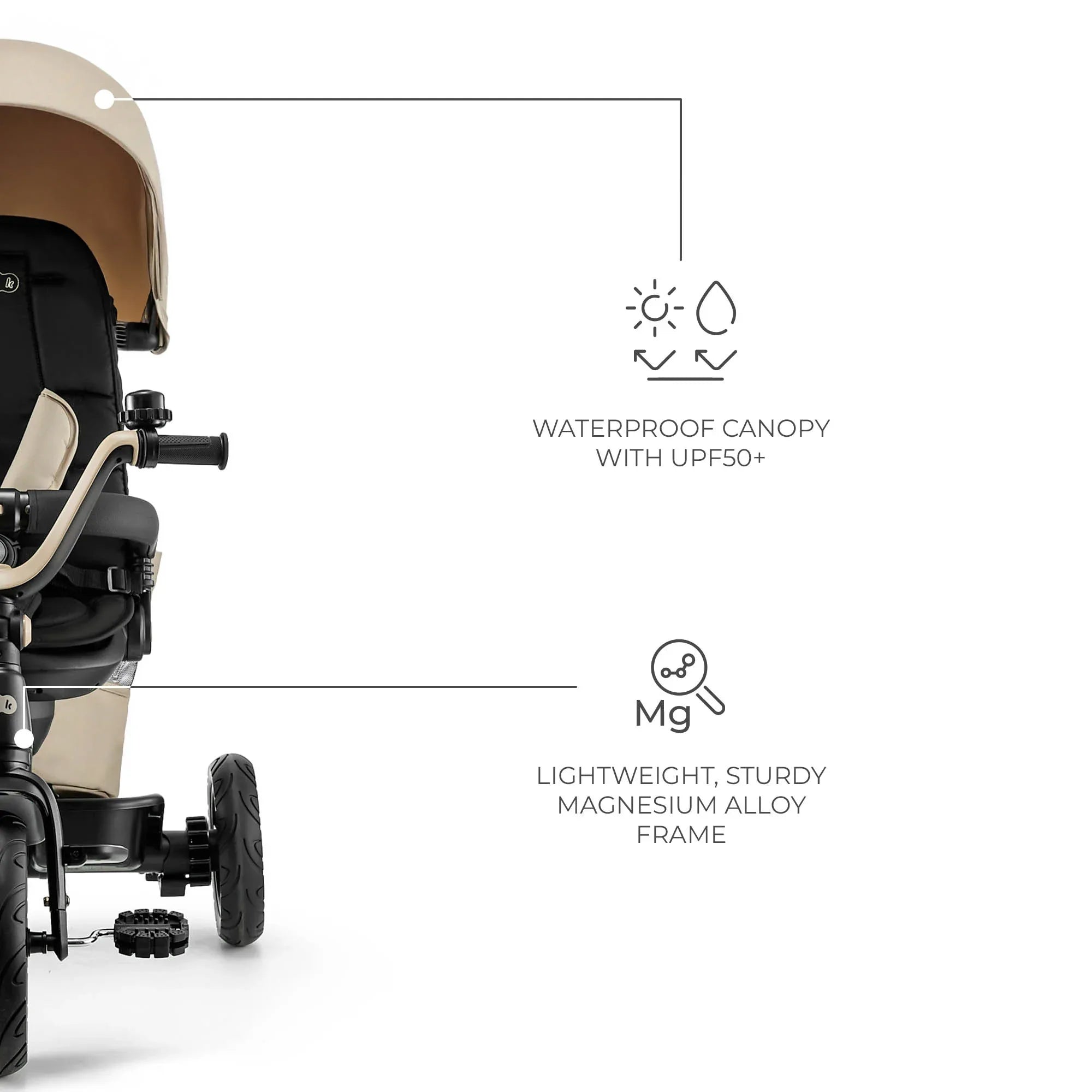 KinderKraft EASYTWIST бежова триколка KREASY00BEG0000 by KinderKraft