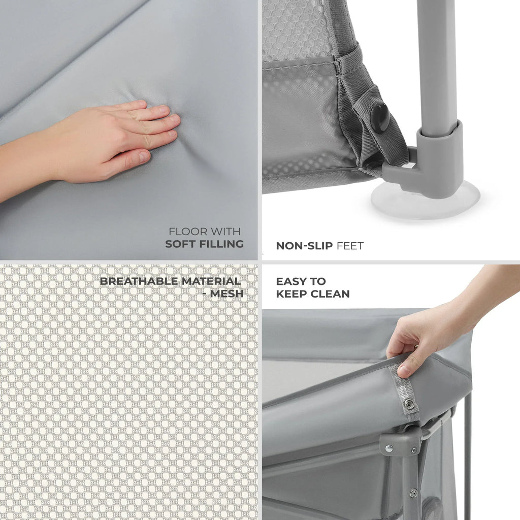 Kinderkraft ZIKI кошара за игра GREY by KinderKraft