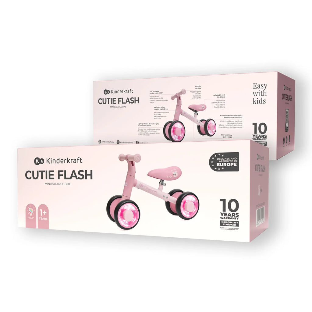 Kinderkraft CUTIE FLASH колело за баланс PINK by KinderKraft