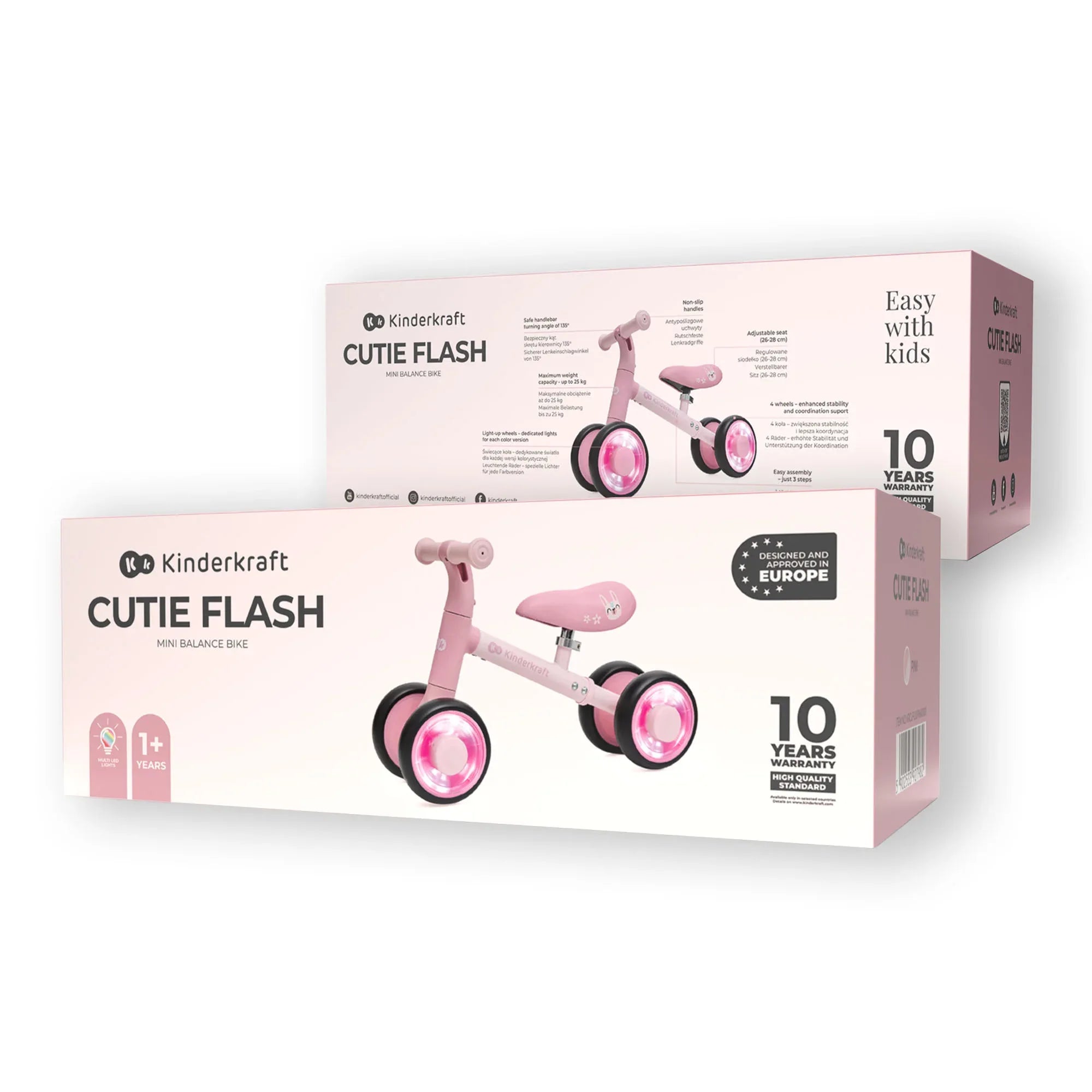 Kinderkraft CUTIE FLASH колело за баланс PINK by KinderKraft