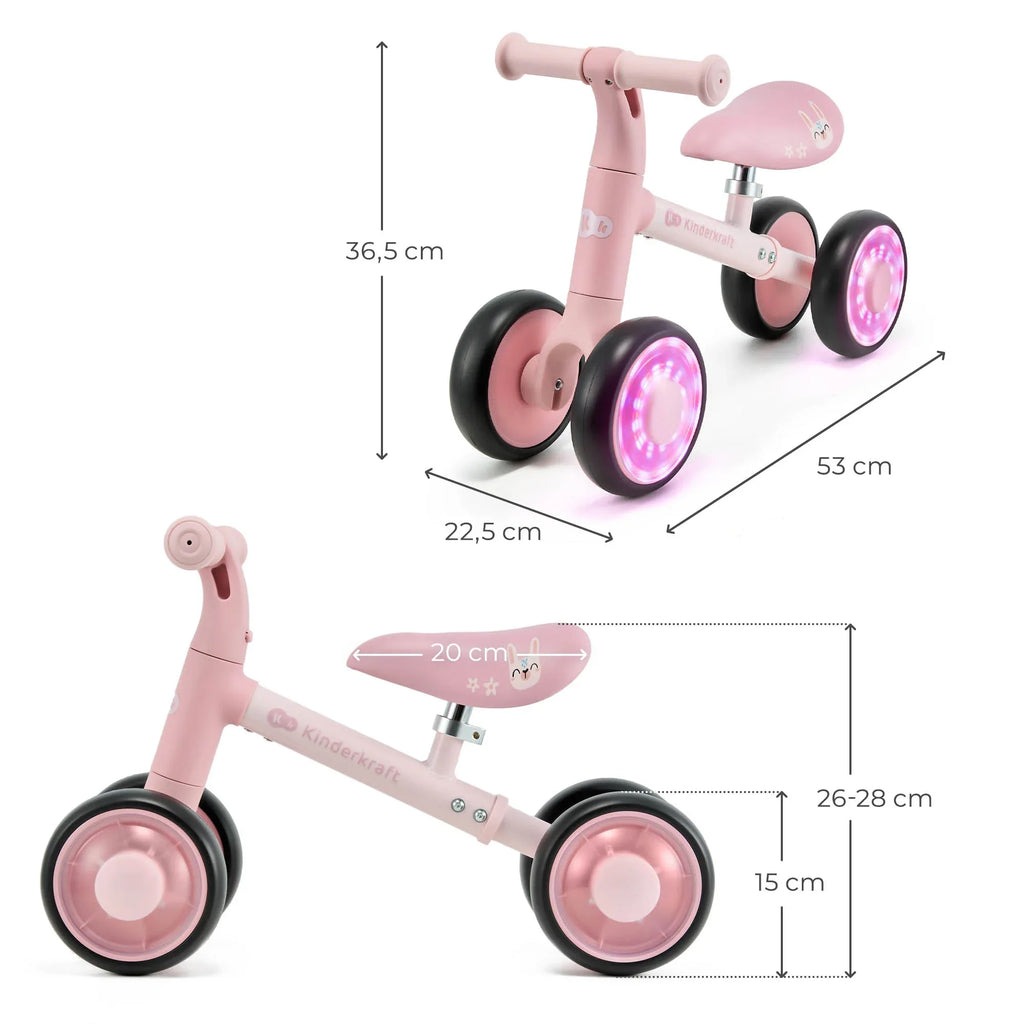 Kinderkraft CUTIE FLASH колело за баланс PINK by KinderKraft