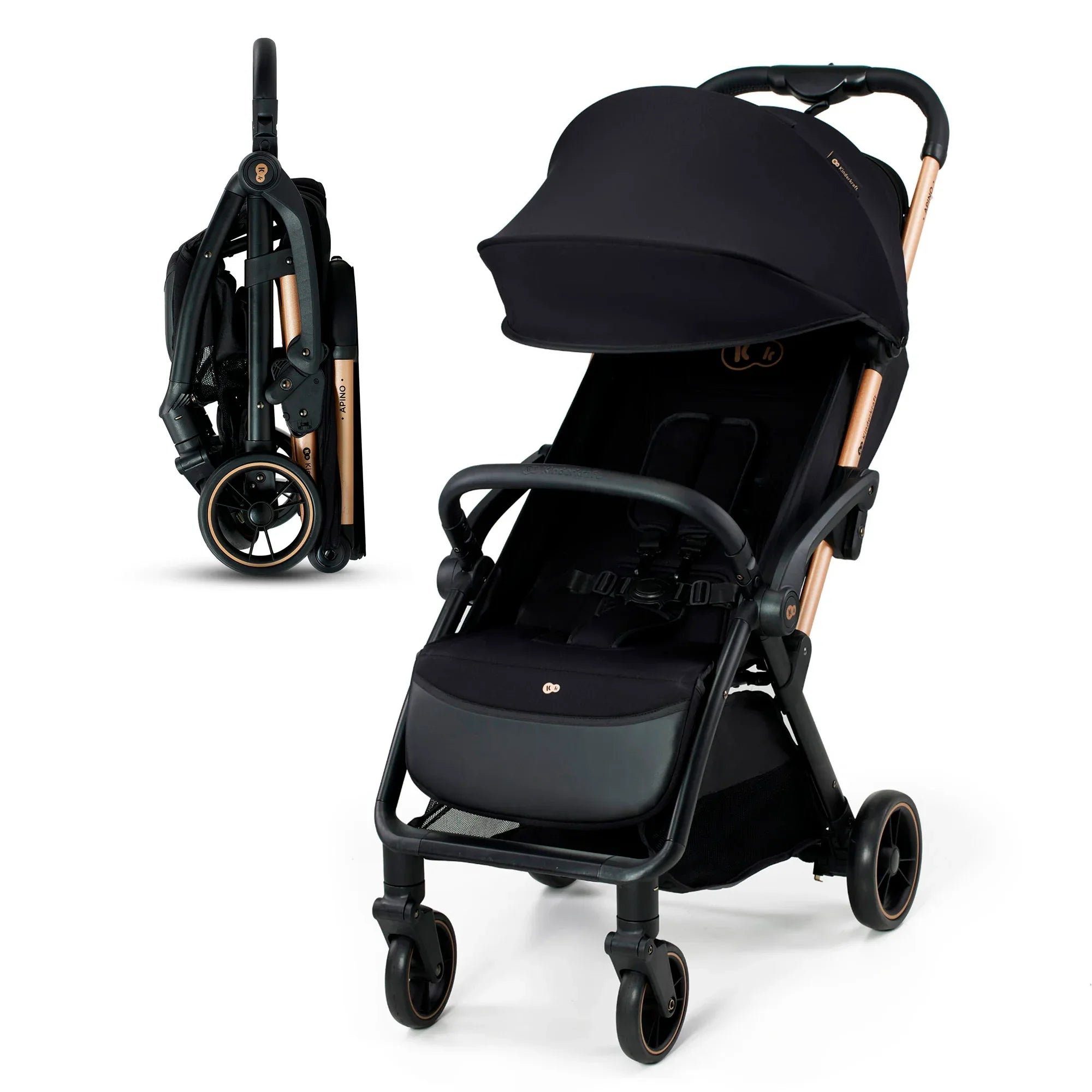 Kinderkraft APINO бебешка количка RAVEN BLACK by KinderKraft