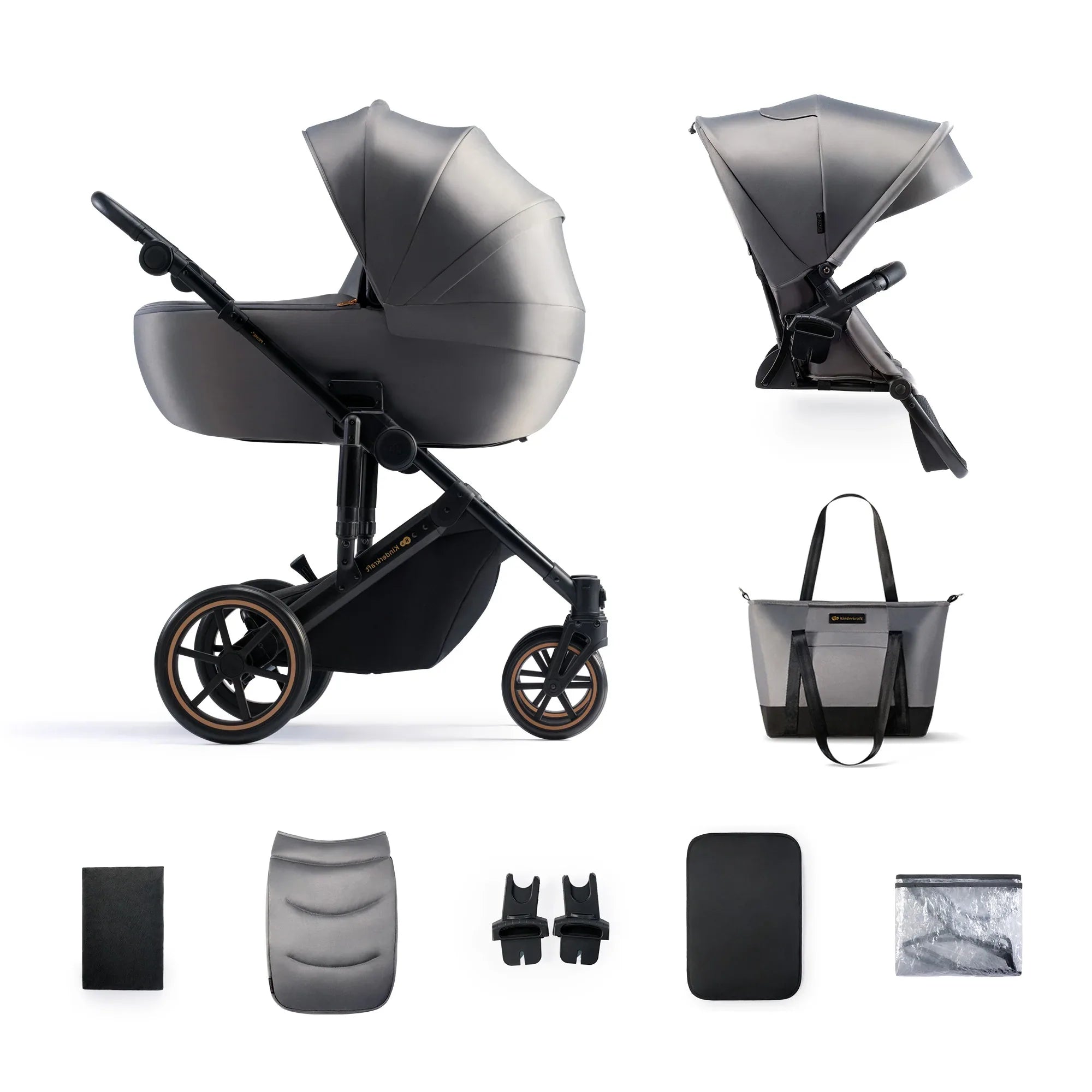 Kinderkraft Prime 2 бебешка количка 2в1 SHADOW GREY by KinderKraft