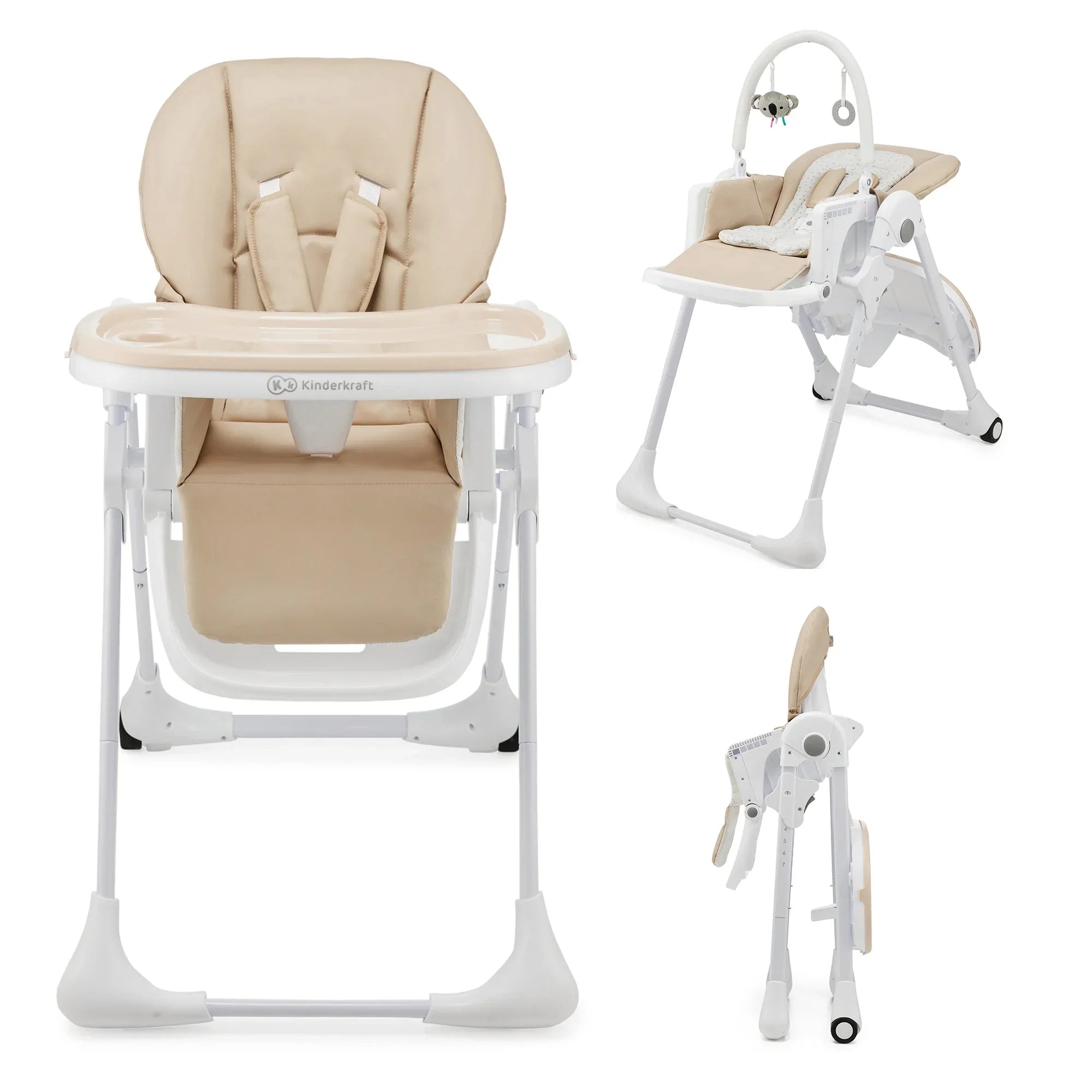 Kinderkraft TUMMIE столче за хранене BEIGE by KinderKraft