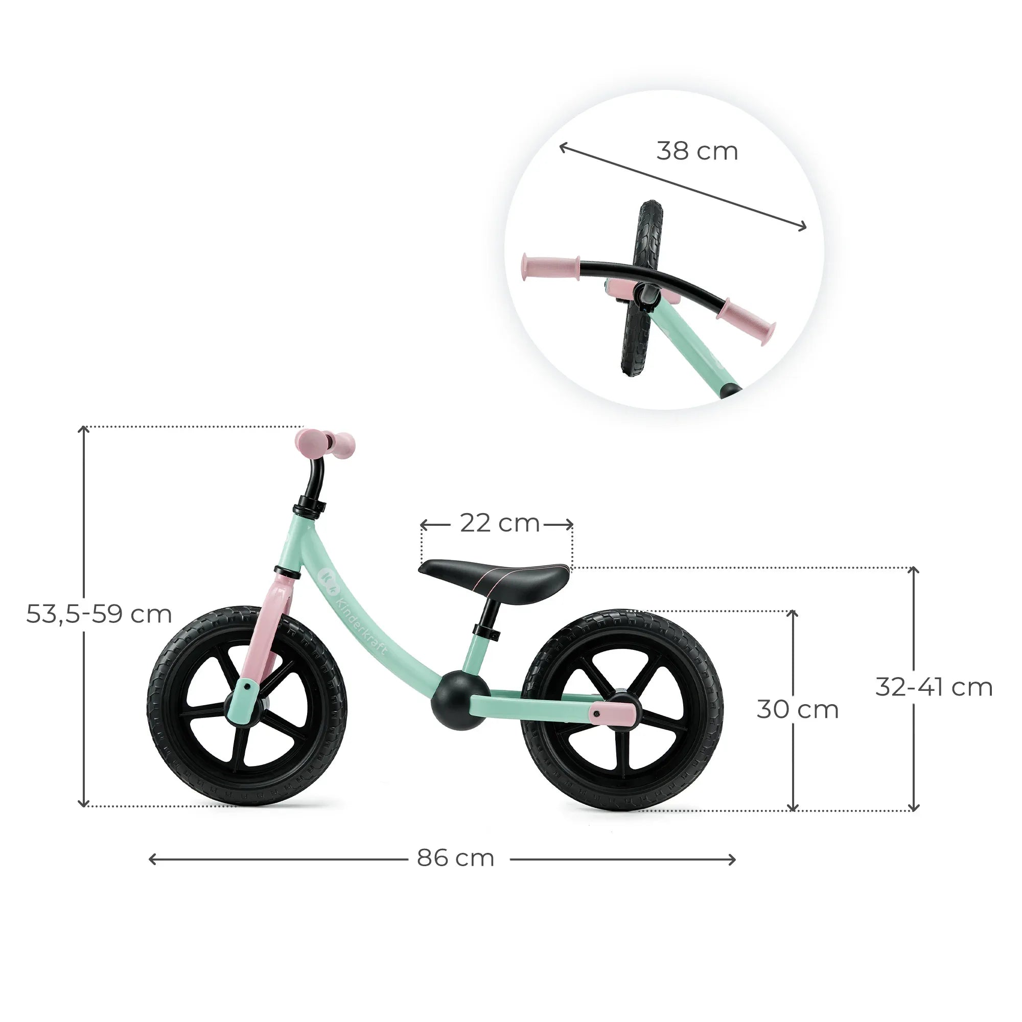 Kinderkraft колело за баланс 2WAY NEXT OFFROAD CANDY MINT by KinderKraft