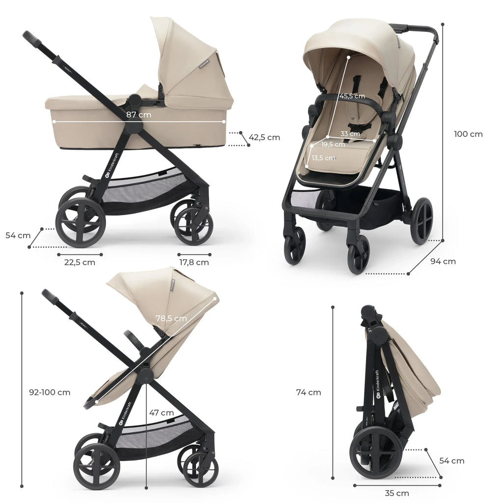 Kinderkraft NEWLY бебешка количка 4в1 SAND BEIGE by KinderKraft