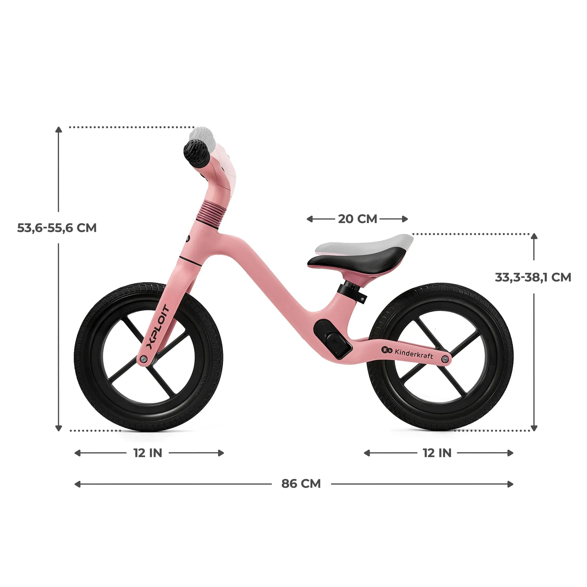 Kinderkraft XPLOIT колело за баланс BUBBLEGUM PINK by KinderKraft