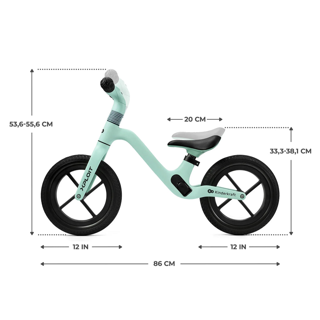 Kinderkraft XPLOIT колело за баланс TURQUOISE by KinderKraft