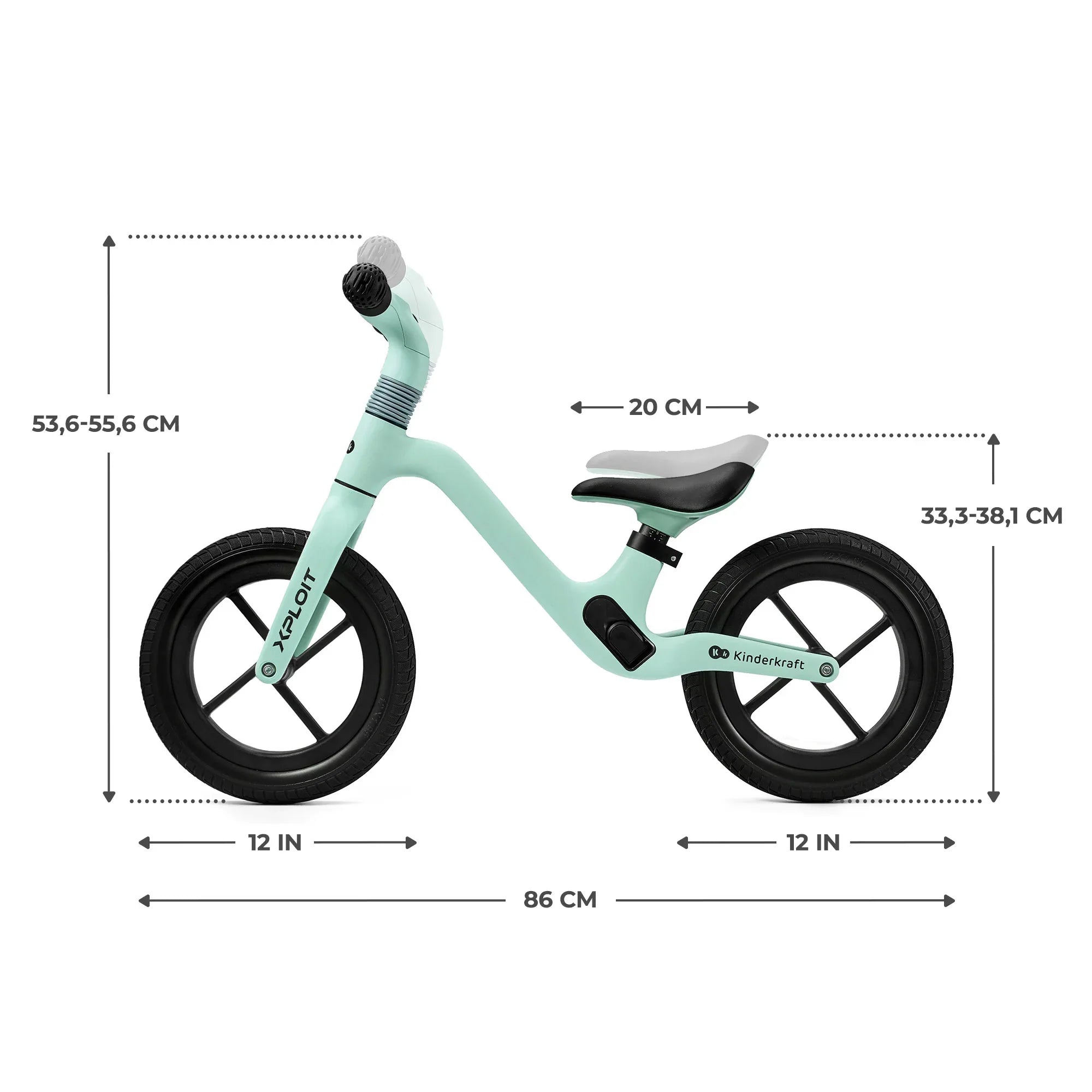 Kinderkraft XPLOIT колело за баланс TURQUOISE by KinderKraft
