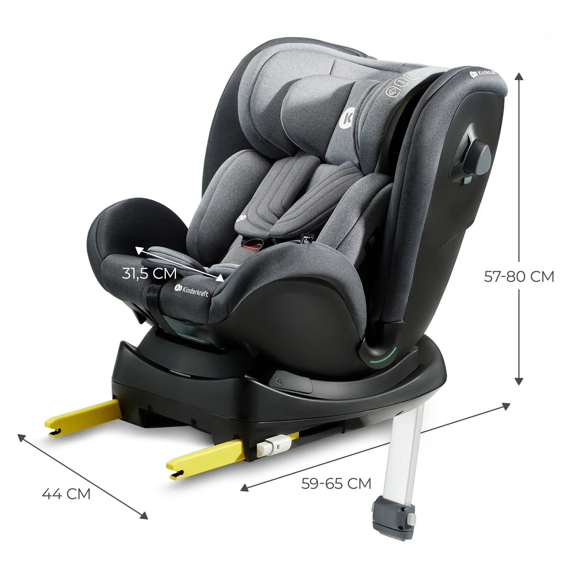 Kinderkraft столче за кола XRIDER i-Size GREY by KinderKraft