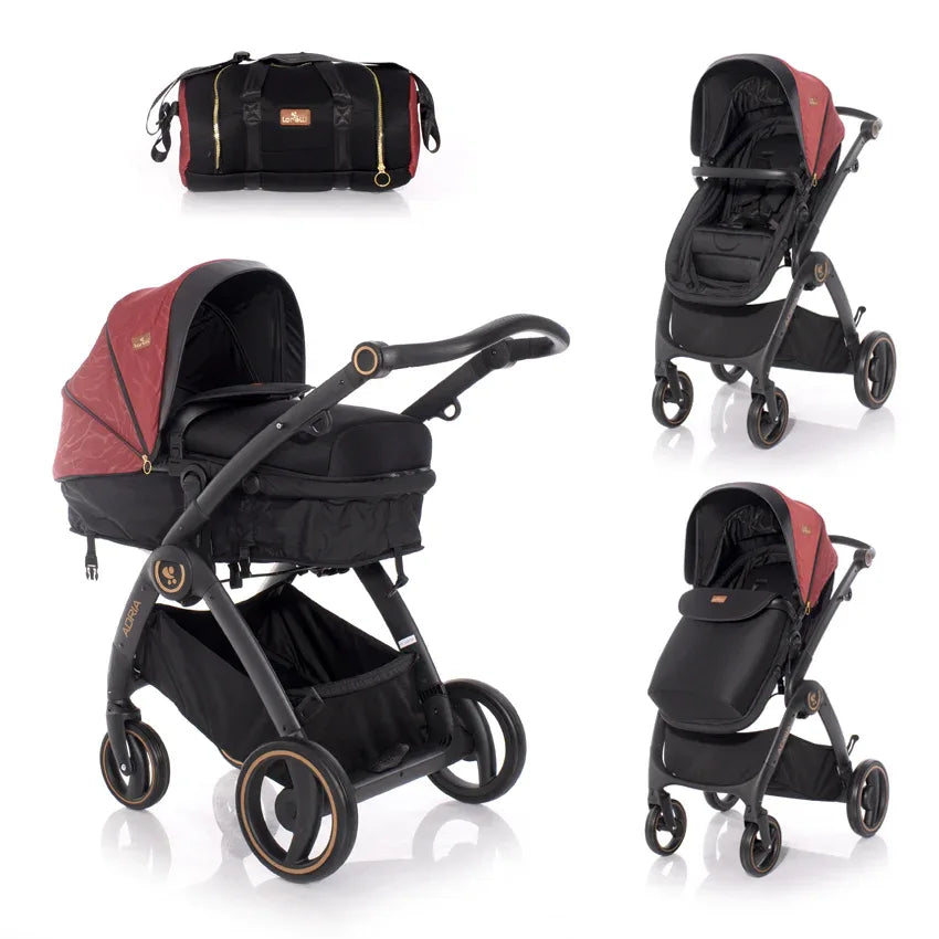 Д.КОЛИЧКА ADRIA BLACK&RED by Lorelli Premium
