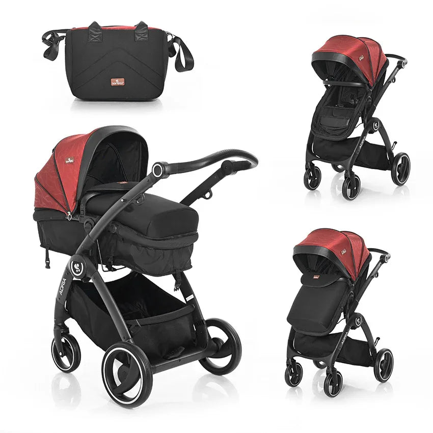 Д.КОЛИЧКА ADRIA BLACK&RED by Lorelli Premium