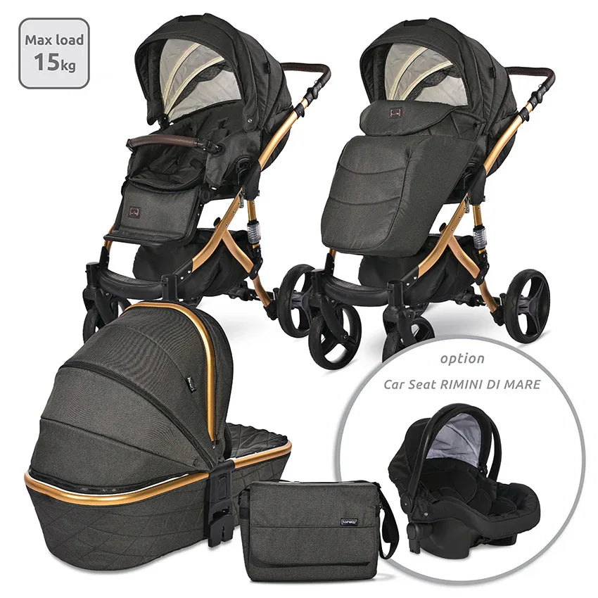 Д.КОЛИЧКА RIMINI PREMIUM BLACK JASPER by Lorelli Premium