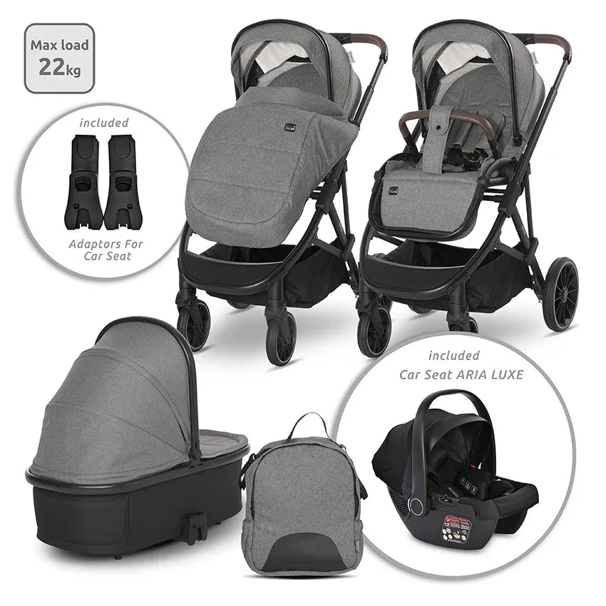Д.КОЛИЧКА ARIA 3 в1 GREY by Lorelli Premium