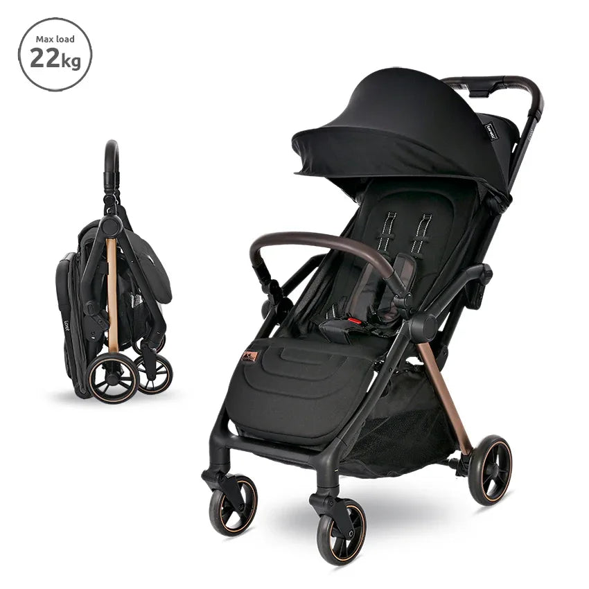 Д.КОЛИЧКА LORET до 22 кг АВТОМАТИЧНО СГЪВАНЕ BLACK by Lorelli Premium