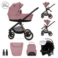 Д.КОЛИЧКА BIANCA PINK 3 В 1 до 22кг с кош за новор by Lorelli Premium