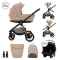 Д.КОЛИЧКА BIANCA BEIGE WARM 3 В 1 до 22кг с кош за by Lorelli Premium