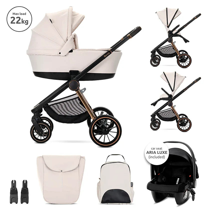 Д.КОЛИЧКА BIANCA BEIGE LATTE 3 В 1 до 22кг с кош з by Lorelli Premium