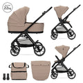 Д.КОЛИЧКА VENICE BEIGE 2в1 до 22 кг с кош за новор by Lorelli Premium