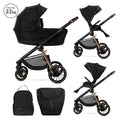 Д.КОЛИЧКА BIANCA BLACK 2 В 1 до 22кг + АДАПТОРИ by Lorelli Premium