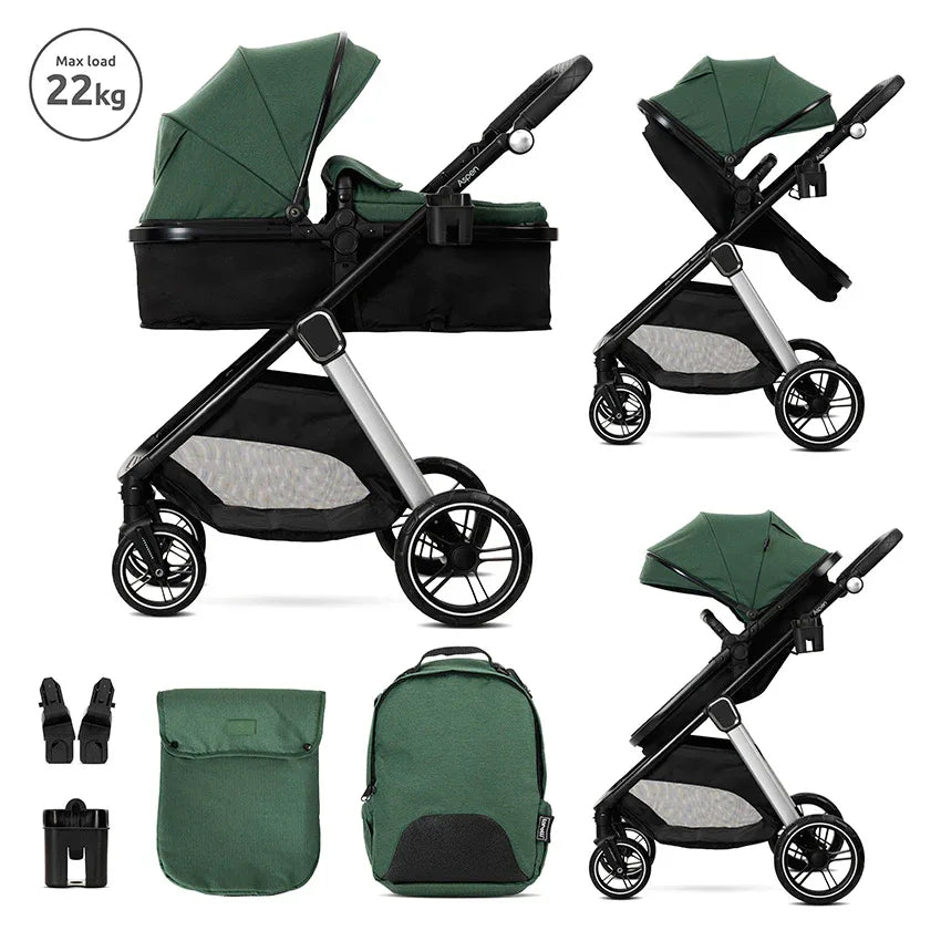 Д.КОЛИЧКА ASPEN GREEN 2в1 до 22кг с трансформираща by Lorelli Premium