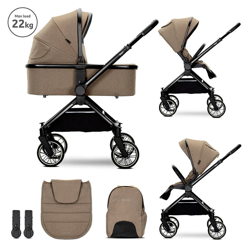 Д.КОЛИЧКА REYA 2in1 BEIGE до 22 кг кош за новороде by Lorelli Premium