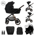 Д.КОЛИЧКА BIANCA BLACK 3 В 1 до 22кг с кош за ново by Lorelli Premium
