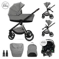 Д.КОЛИЧКА BIANCA GREY 3 В 1 до 22кг с кош за новор by Lorelli Premium