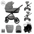 Д.КОЛИЧКА BIANCA GREY 3 В 1 до 22кг с кош за новор by Lorelli Premium