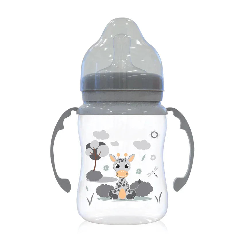 ШИШЕ С ШИРОКО ГЪРЛО 250 МЛ С ДРЪЖКИ ANIMALS ICY GR by Baby Care