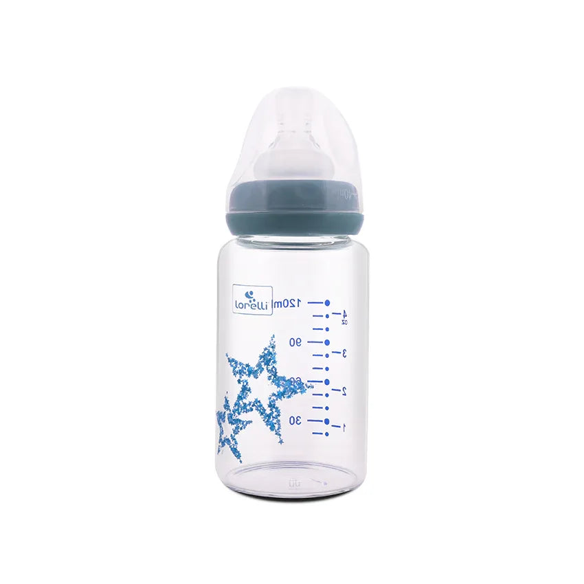 СТЪКЛЕНО ШИШЕ ANTI COLIC 120 МЛ MOONLIGHT BLUE by Baby Care