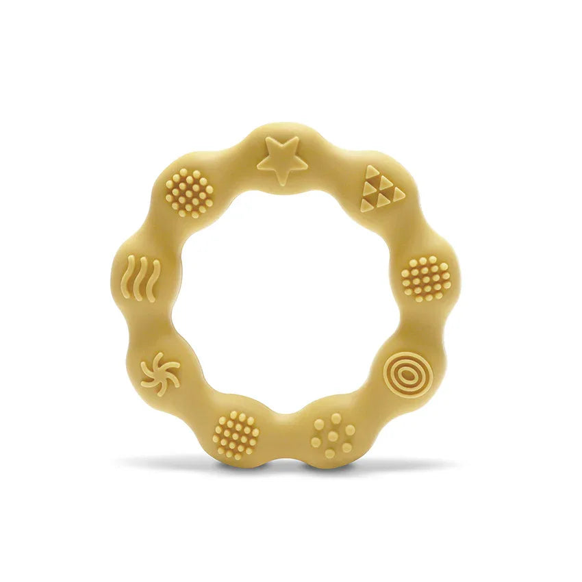 СИЛИКОНОВА ГРИЗАЛКА РИНГ NATURAL YELLOW by Lorelli Premium