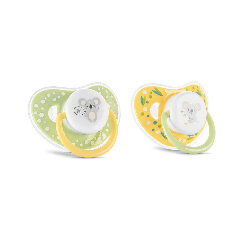 БИБЕРОН ЗАЛЪГАЛКА С КАПАЧЕ 2БР. 6М+ YELLOW/GREEN by Baby Care