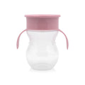 ЧАША НЕРАЗЛИВАЩА 360 ГРАДУСА РОЗОВА 270ml с дръжки by Baby Care