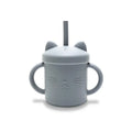 СИЛИКОНОВА ЧАША С ДРЪЖКИ+СЛАМКА NATURAL GREY by MyFRIEND