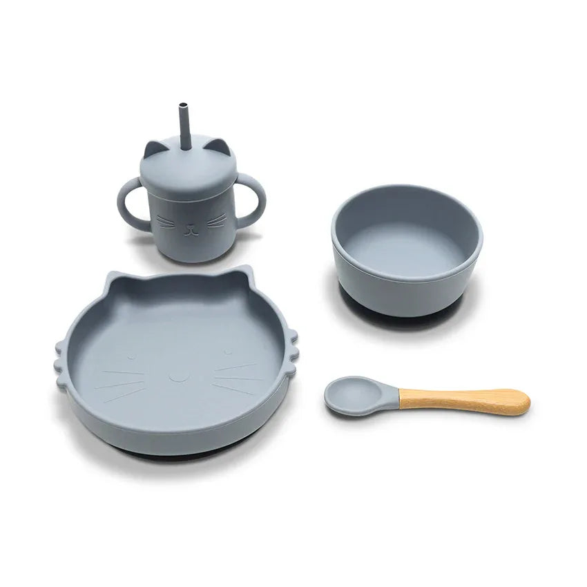 СИЛИКОНОВ СЕТ ЗА ХРАНЕНЕ 4 ЧАСТИ NATURAL GREY by Lorelli Premium