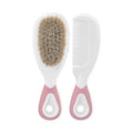 ГРЕБЕН И ЧЕТКА С ЕСТЕСТВЕН КОСЪМ BLUSH PINK by Baby Care