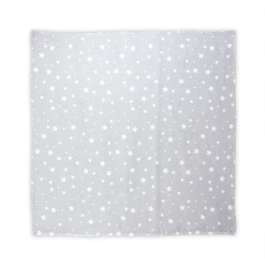 ПАМУЧНА ПЕЛЕНА 80/80 СМ GREY WITH STARS by Lorelli Classic