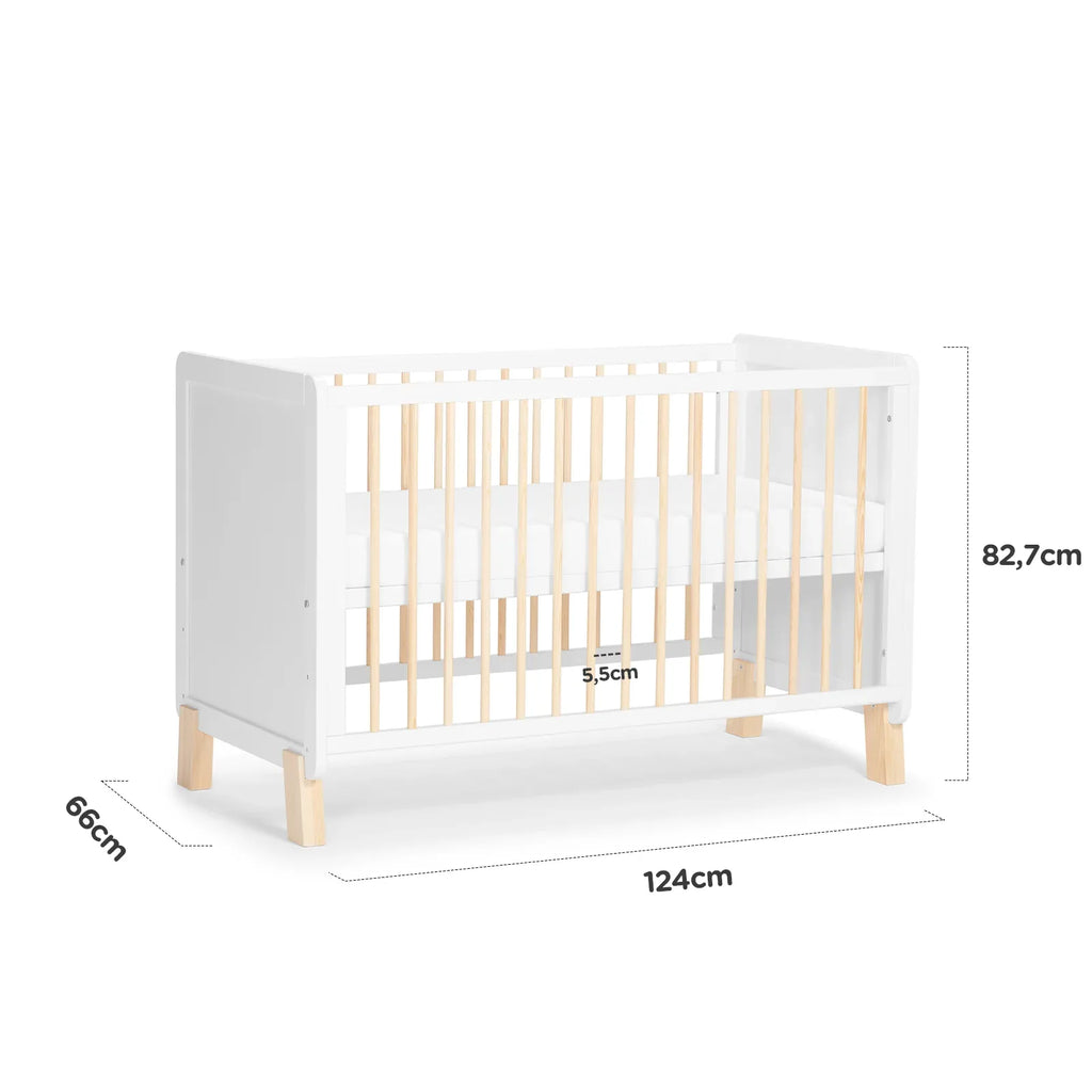 Kinderkraft NICO креватче бяло БЕЗ МАТРАК by KinderKraft