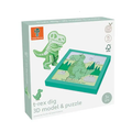Дървен 3D пъзел, динозавър, 2в1 by Orange Tree Toys