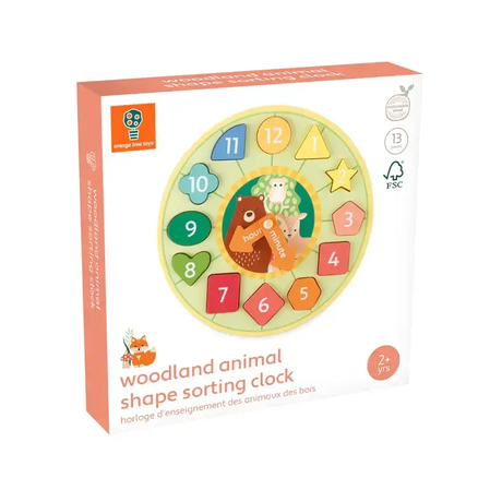 Дървен часовник, сортер by Orange Tree Toys